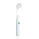 Dental mirror with illumination, turquoise